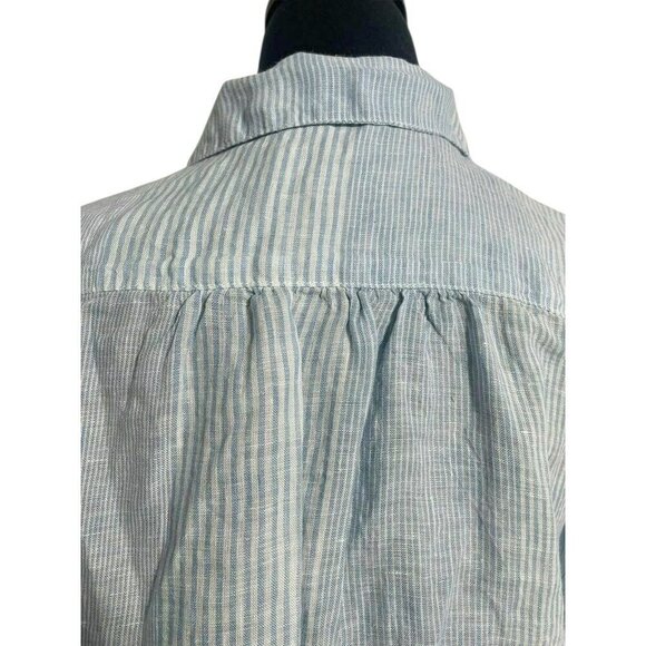 CP Shades Size XS Jasmine Tunic Linen Lagenlook Boho Pockets Stripe - Picture 7 of 10